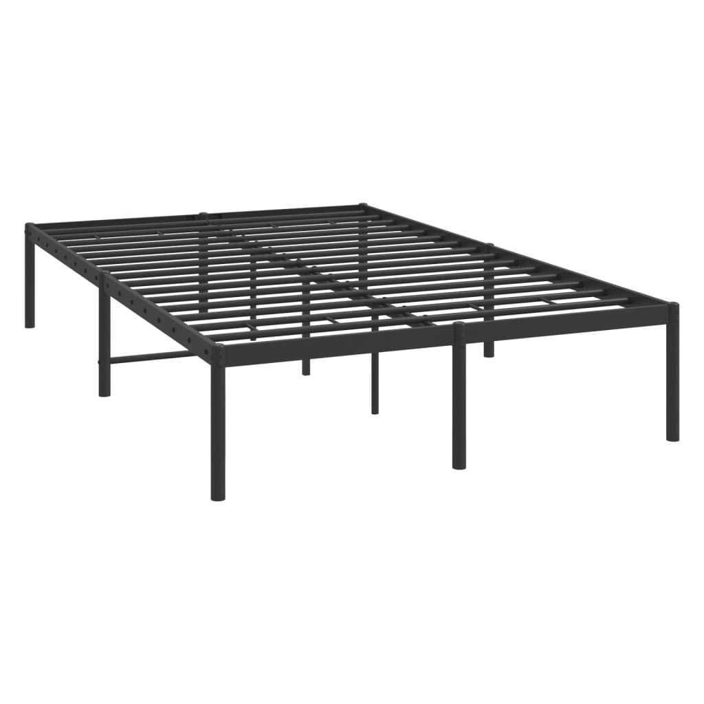 vidaXL Cadre de lit métal sans matelas noir 120x200 cm