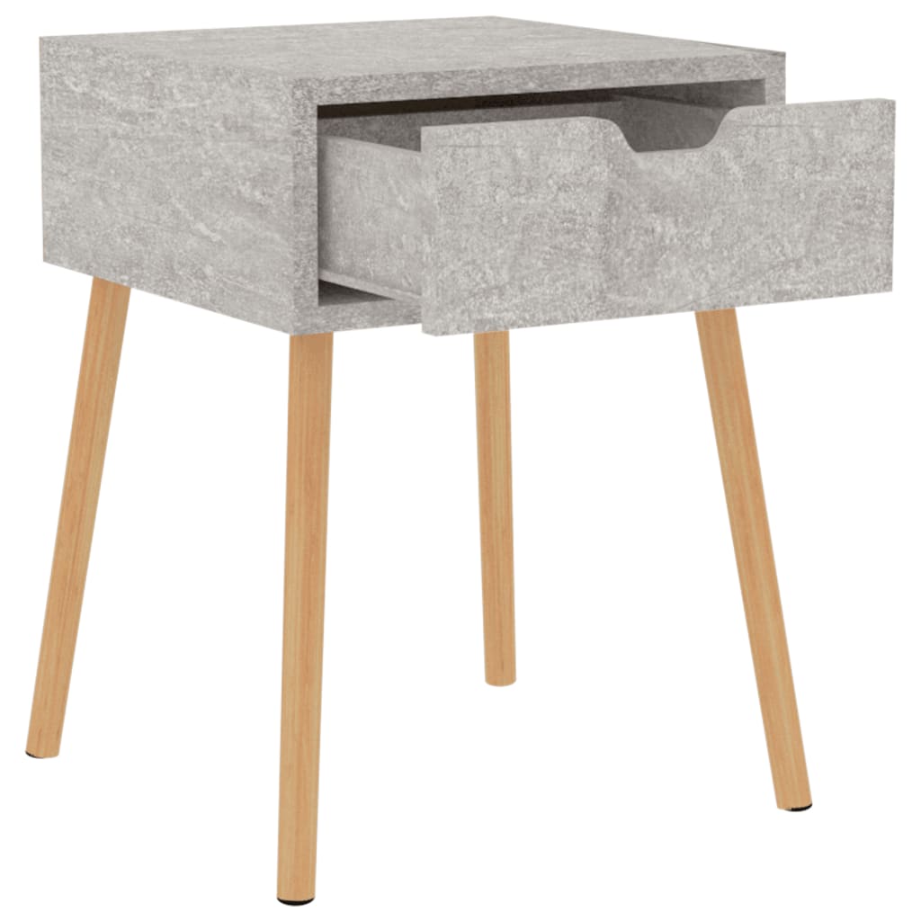 vidaXL Tables de chevet 2 pcs Gris béton 40x40x56 cm Bois d'ingénierie