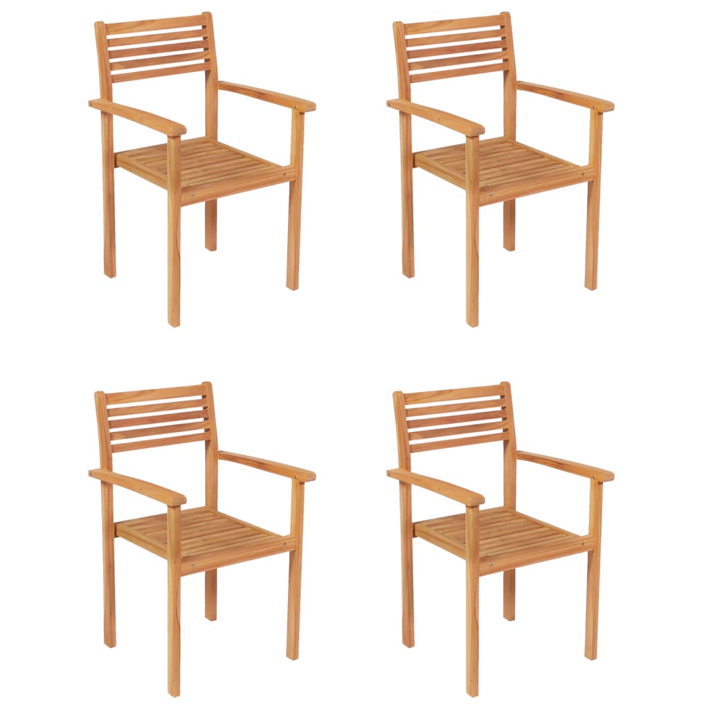 vidaXL Ensemble à manger de jardin 5 pcs Bois de teck massif