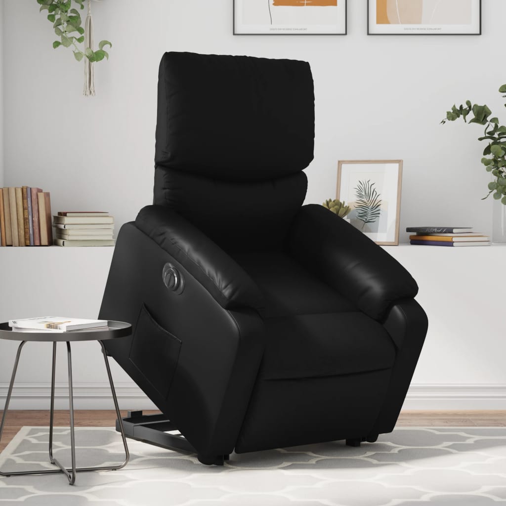 vidaXL Fauteuil inclinable électrique noir similicuir