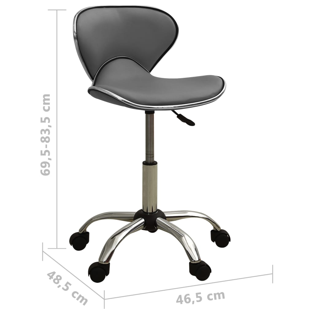 vidaXL Tabouret de salon et spa Gris Similicuir