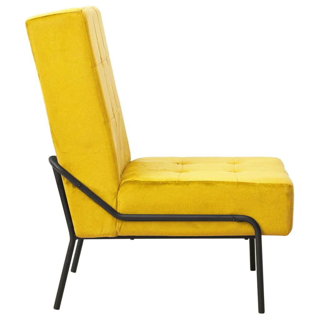 vidaXL Chaise de relaxation 65x79x87 cm Jaune moutarde Velours