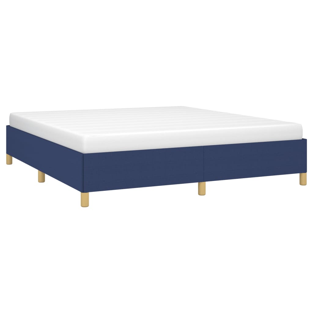 vidaXL Cadre de lit sans matelas bleu 160x200 cm tissu