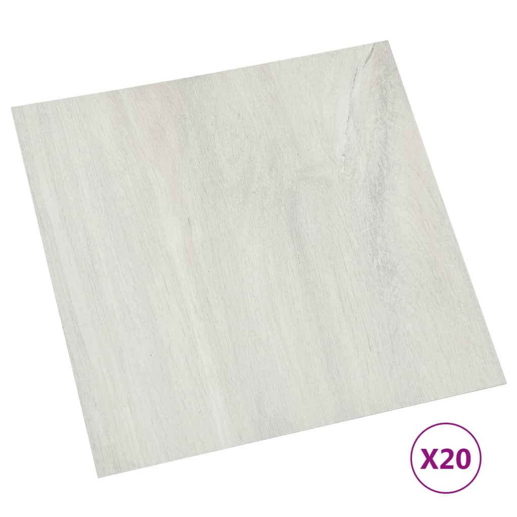 vidaXL Dalles de plancher autoadhésives 20 pcs PVC 1,86 m² crème