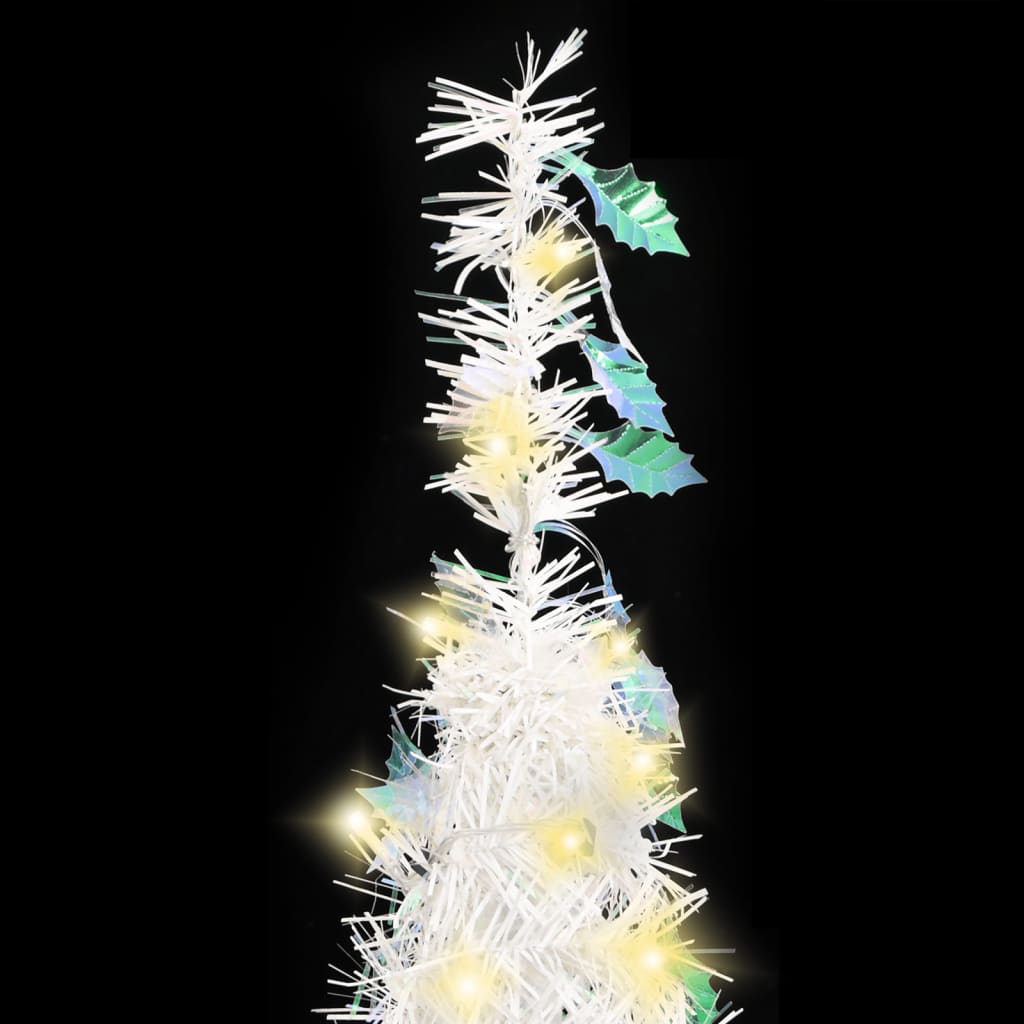 vidaXL Sapin de Noël artificiel escamotable 150 LED blanc 180 cm