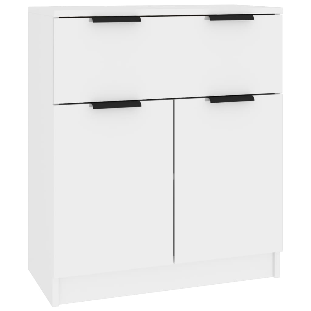 vidaXL Buffets 3 pcs blanc brillant bois d'ingénierie