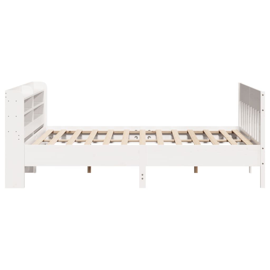 vidaXL Cadre de lit sans matelas blanc 180x200 cm bois massif de pin