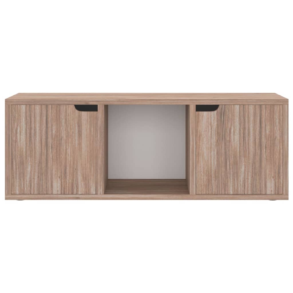 vidaXL Meuble TV Chêne Sonoma gris 88,5x27,5x30,5 cm Bois d’ingénierie