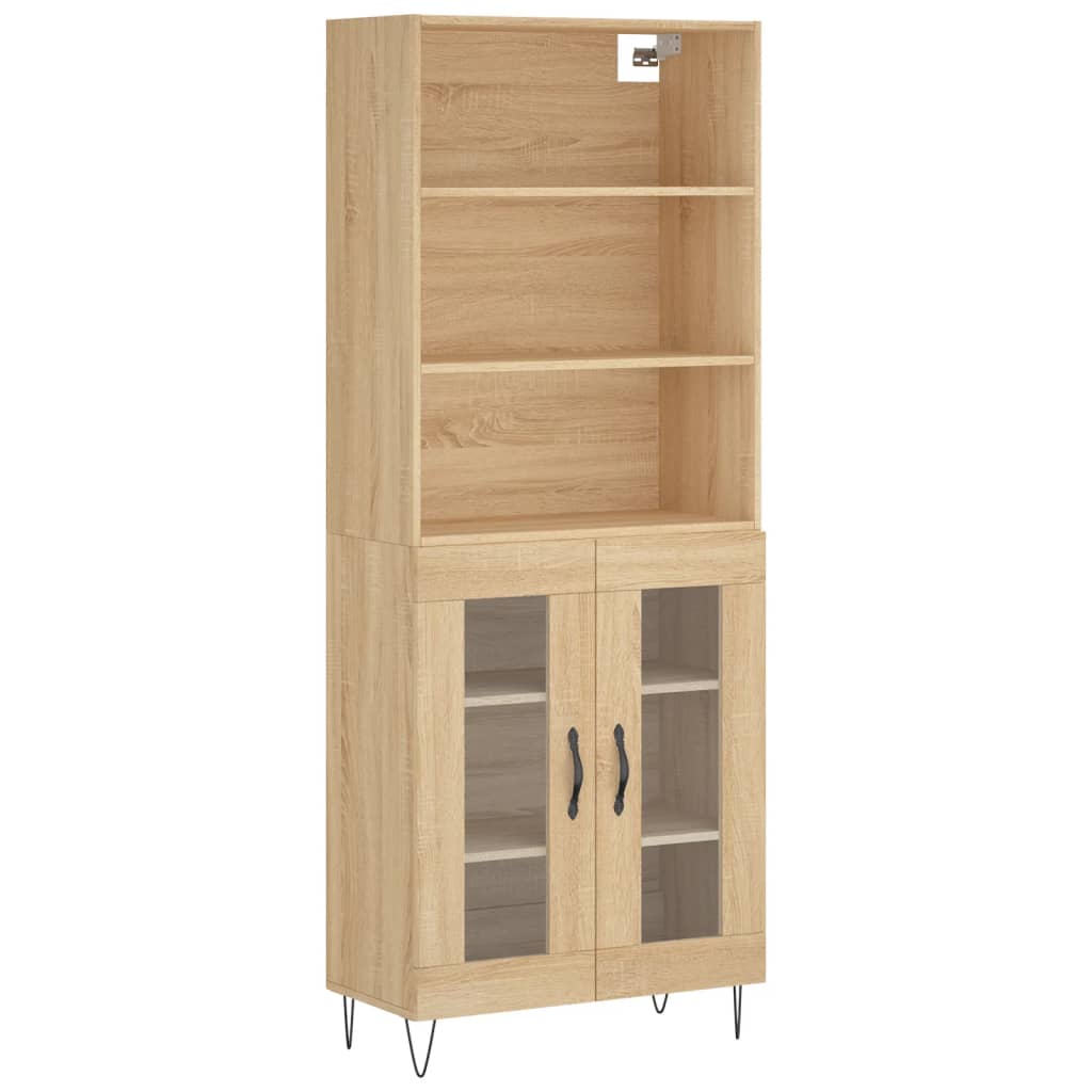 vidaXL Buffet haut Chêne sonoma 69,5x34x180 cm Bois d'ingénierie