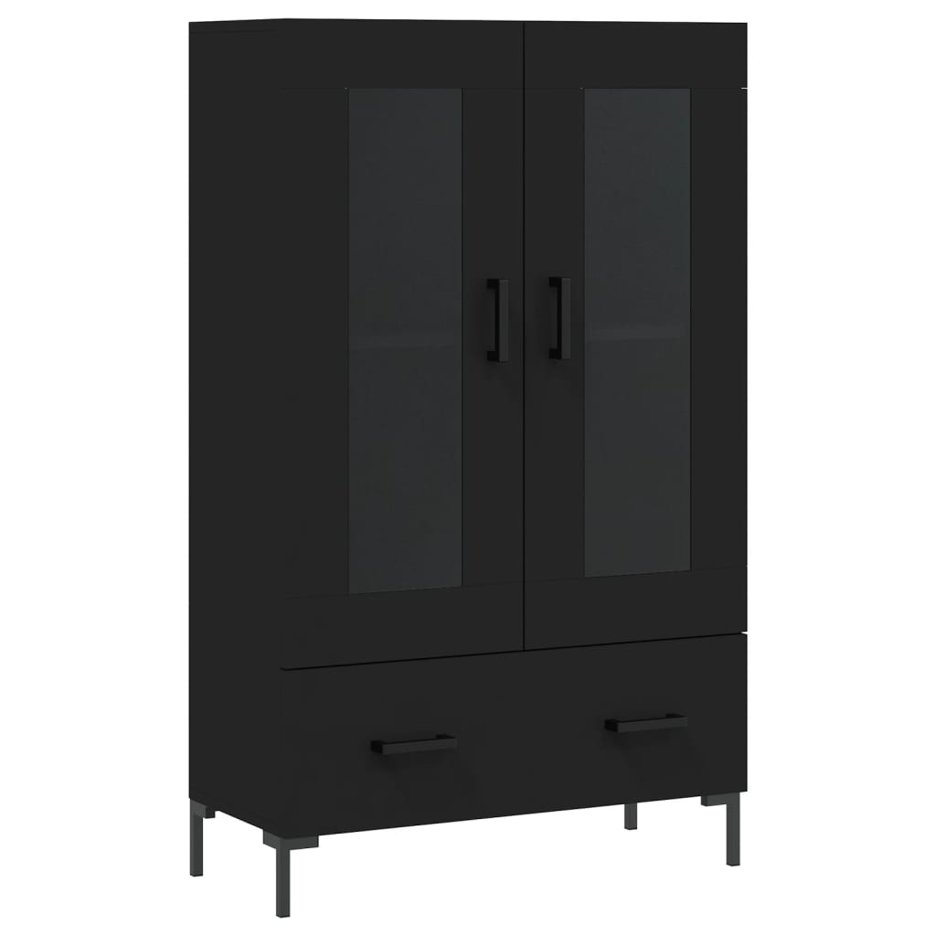 vidaXL Buffet haut noir 69,5x31x115 cm bois d'ingénierie