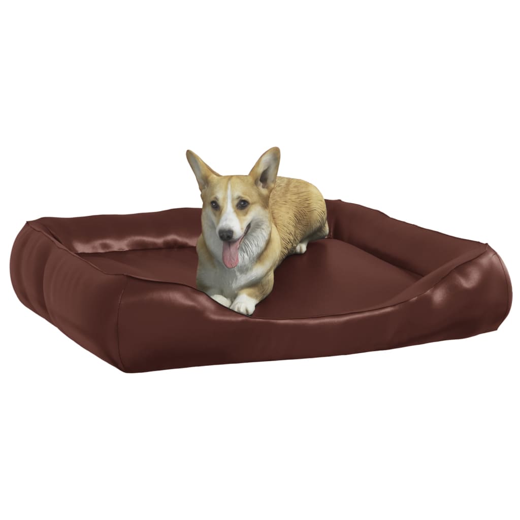 vidaXL Lit pour chien Marron 80x68x23 cm Similicuir