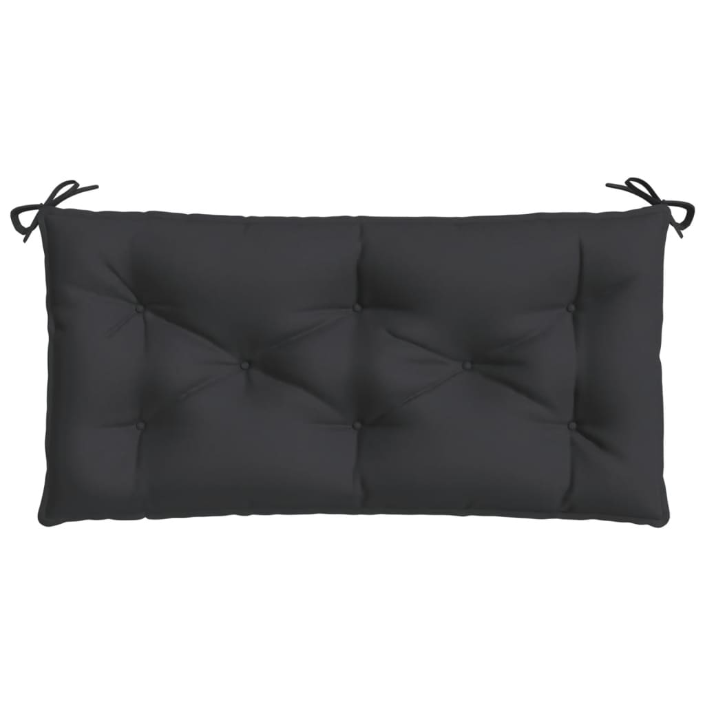 vidaXL Coussin de banc de jardin noir 100x50x7 cm tissu oxford