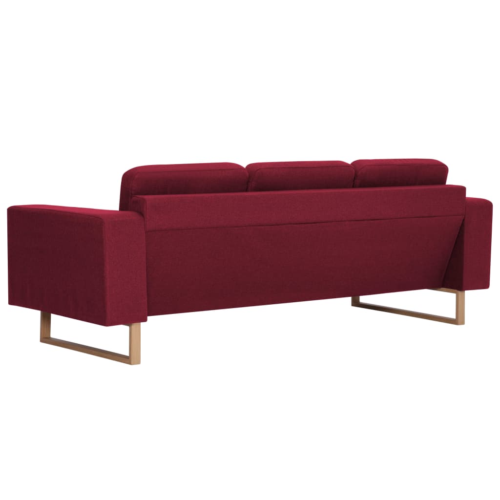 vidaXL Ensemble de canapé 2 pcs Tissu Rouge bordeaux