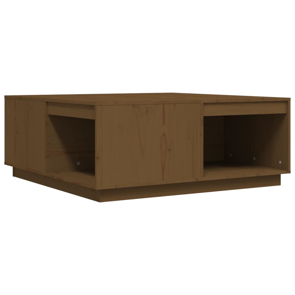 vidaXL Table basse Marron miel 100x101x40,5 cm Bois massif de pin