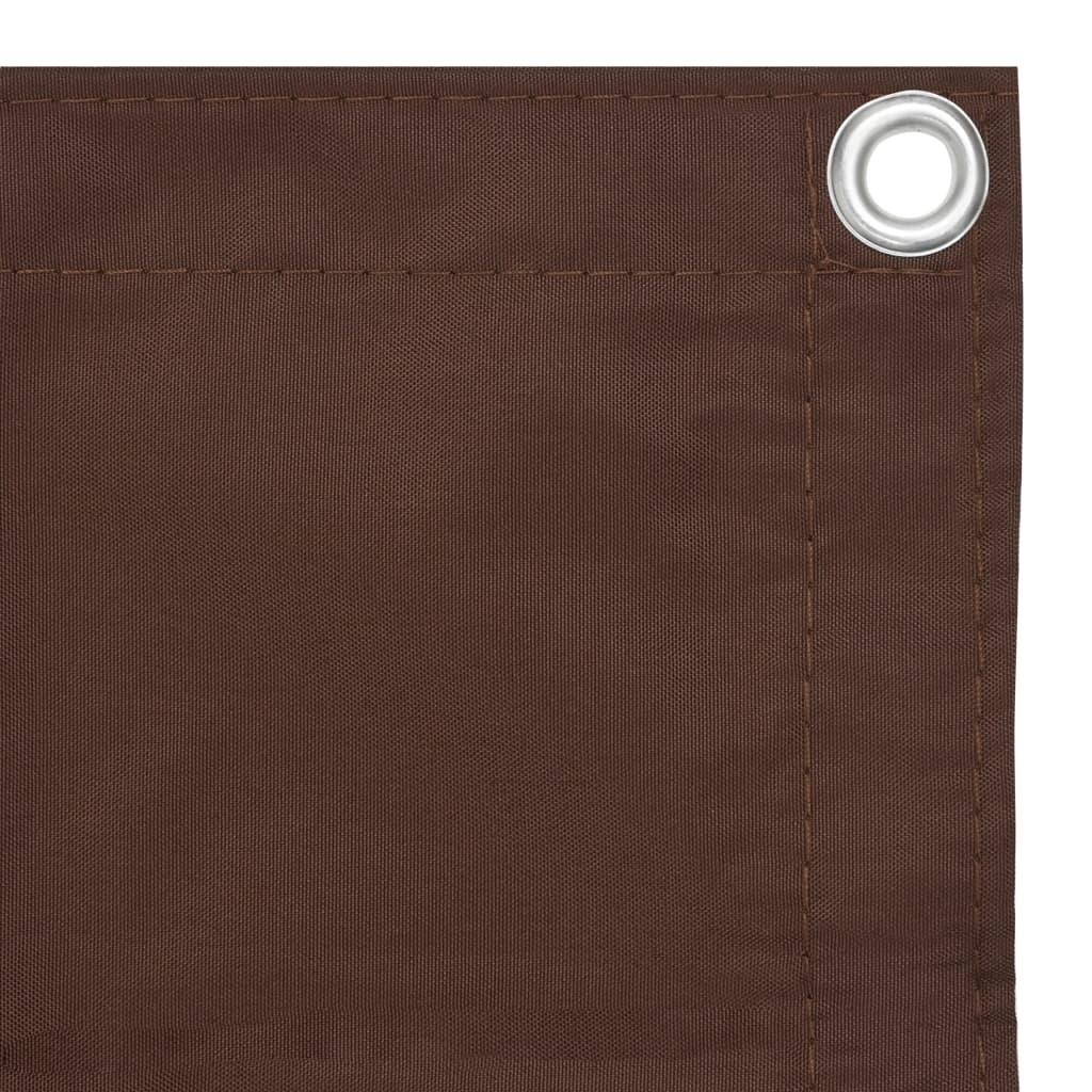 vidaXL Écran de balcon Marron 120x600 cm Tissu Oxford