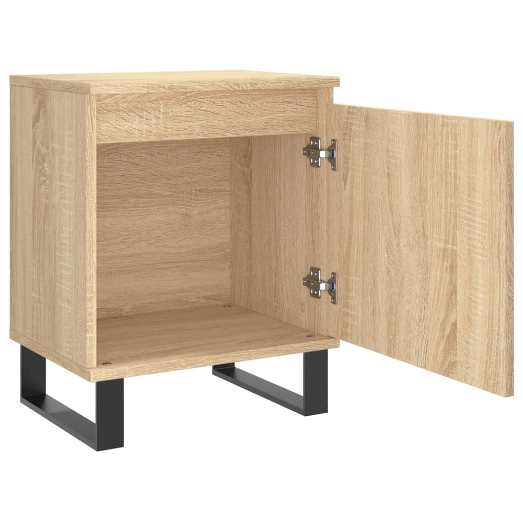 vidaXL Tables de chevet 2pcs chêne sonoma 40x30x50cm bois d'ingénierie