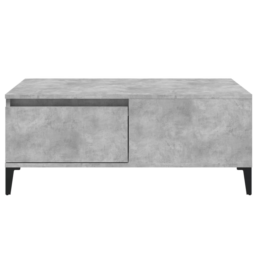 vidaXL Table basse Gris béton 90x50x36,5 cm Bois d'ingénierie