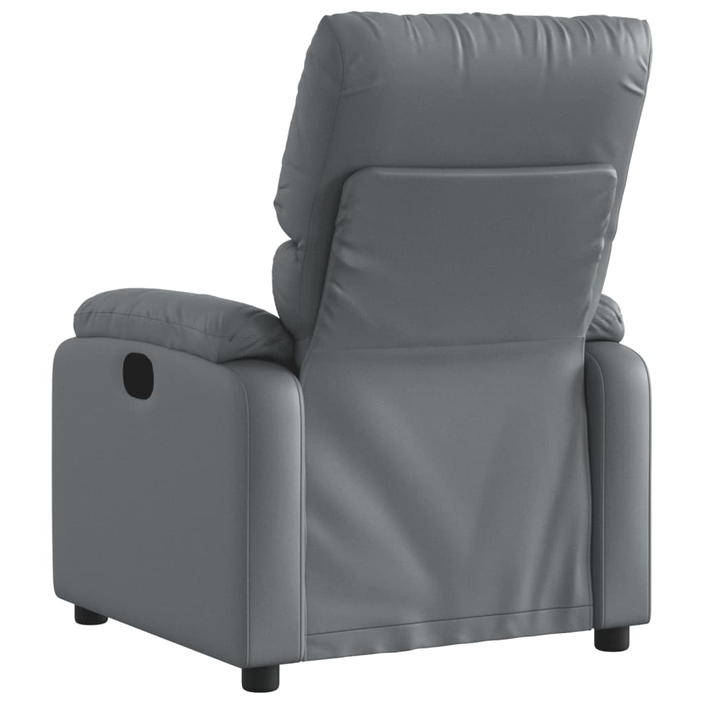 vidaXL Fauteuil de massage inclinable Gris Similicuir