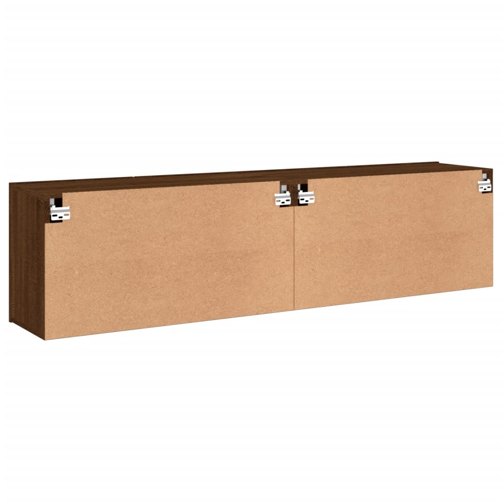 vidaXL Meubles TV muraux 2 pcs chêne marron 80x30x41 cm