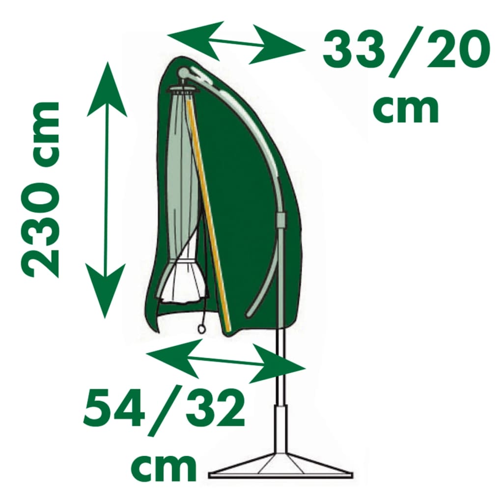 Nature Housse de protection pour parasols inclinés 54/32x230 cm