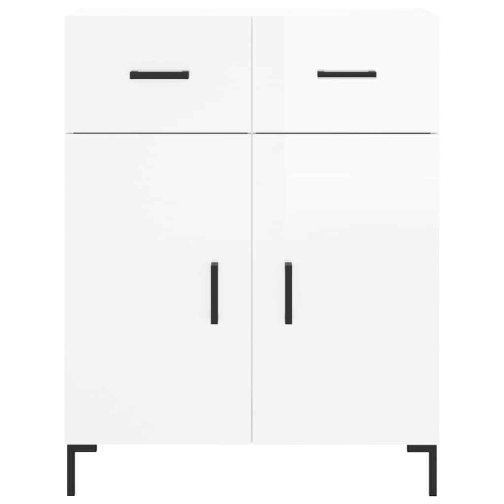 vidaXL Buffet Blanc brillant 69,5x34x90 cm Bois d'ingénierie