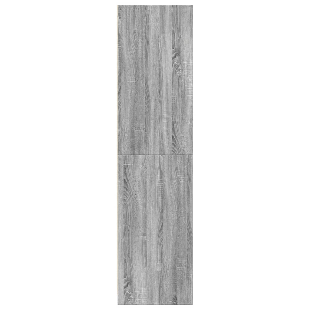 vidaXL Garde-robe sonoma gris 80x50x200 cm bois d'ingénierie