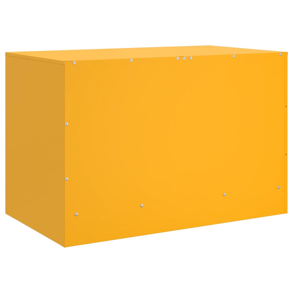 vidaXL Meuble TV jaune moutarde 67x39x44 cm acier