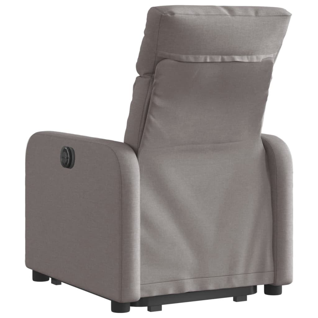 vidaXL Fauteuil inclinable électrique taupe tissu