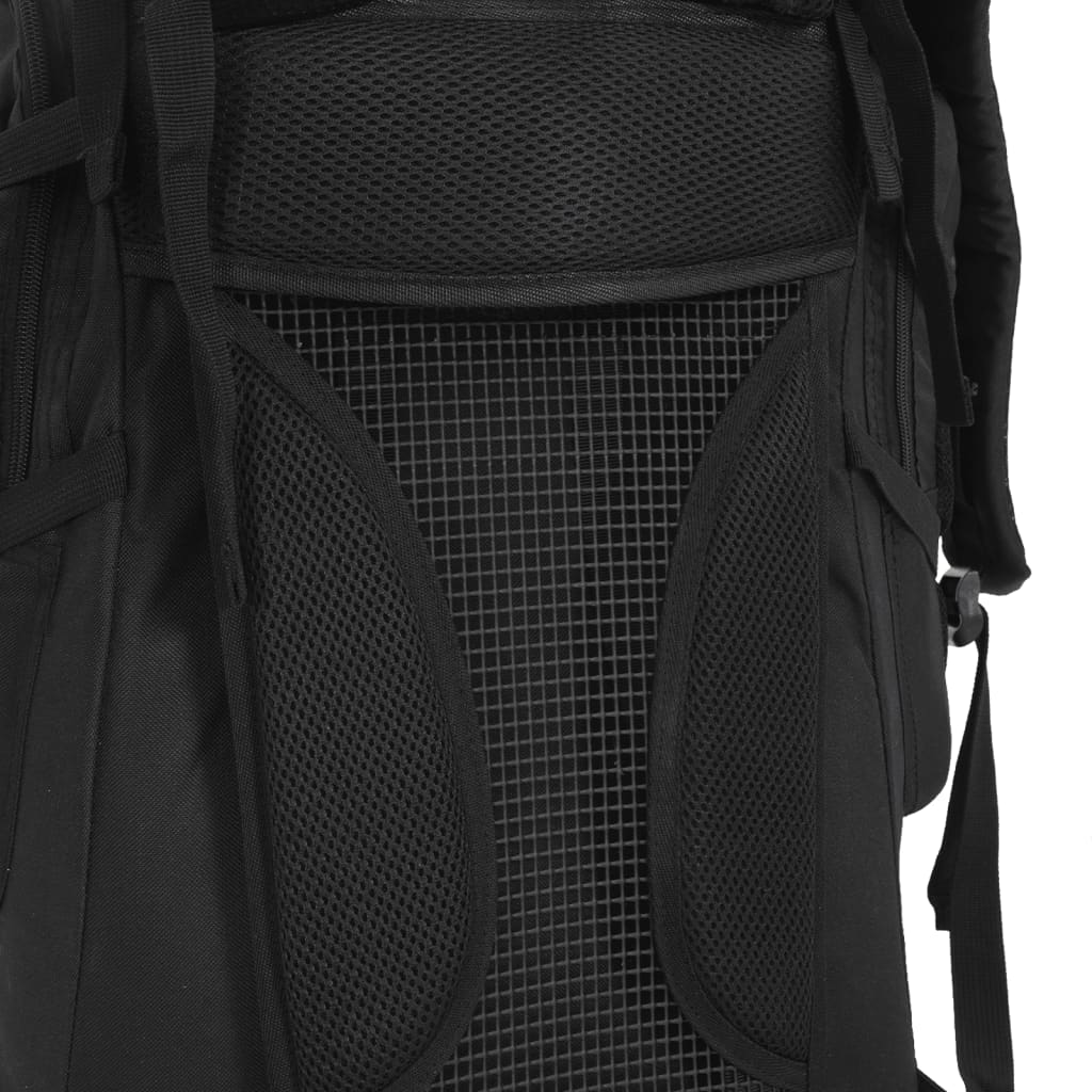 vidaXL Sac à dos de randonnée noir 60 L tissu oxford