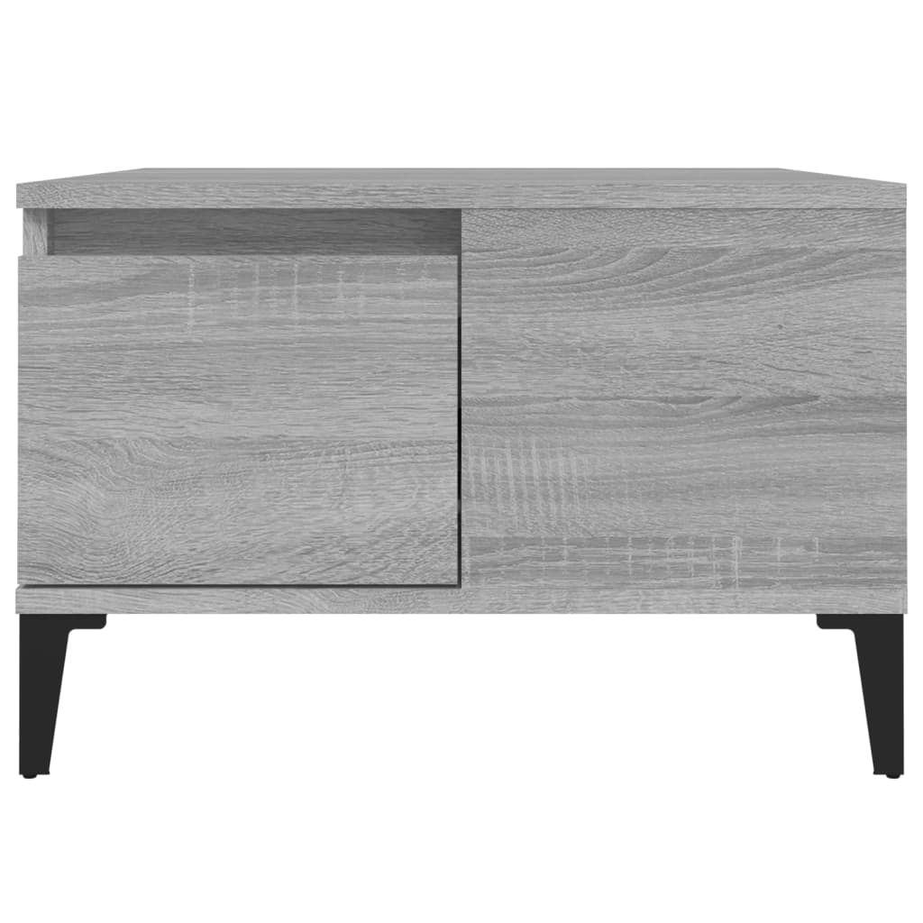 vidaXL Table basse sonoma gris 55x55x36,5 cm bois d'ingénierie