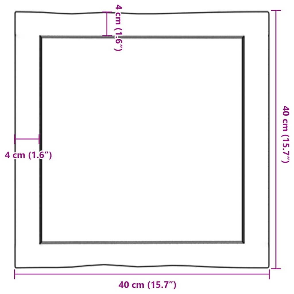 vidaXL Dessus de table bois massif traité bordure assortie