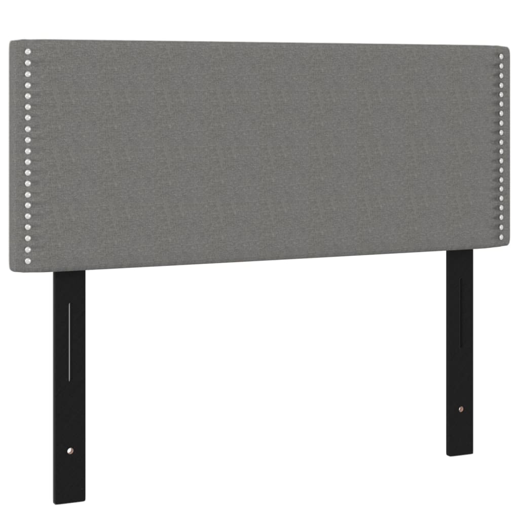 vidaXL Tête de lit gris foncé 100x5x78/88 cm tissu