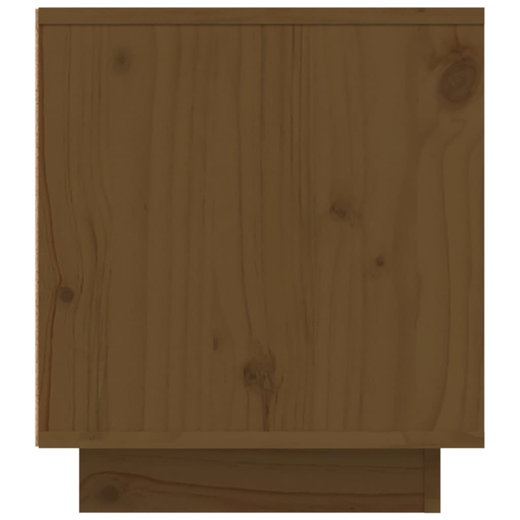 vidaXL Meuble TV Marron miel 110x35x40,5 cm Bois de pin massif