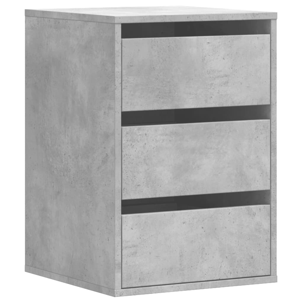 vidaXL Commode d'angle gris béton 40x41x58 cm bois d'ingénierie