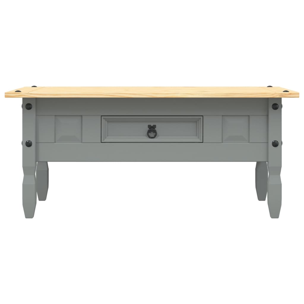 vidaXL Table basse Pin mexicain Gamme Corona Gris 100x55x44 cm