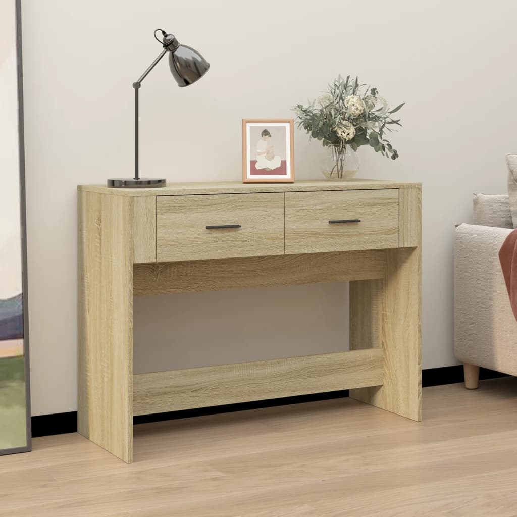 vidaXL Table console Chêne sonoma 100x39x75 cm Bois d'ingénierie