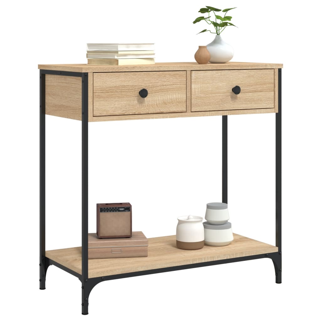 vidaXL Table console chêne sonoma 75x34,5x75 cm bois d'ingénierie