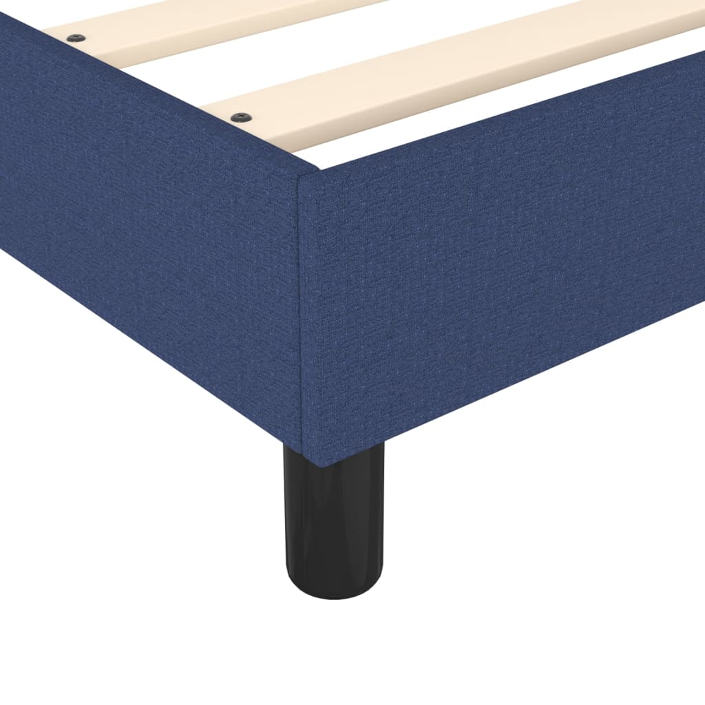 vidaXL Sommier à lattes de lit avec matelas Bleu 180x200 cm Tissu