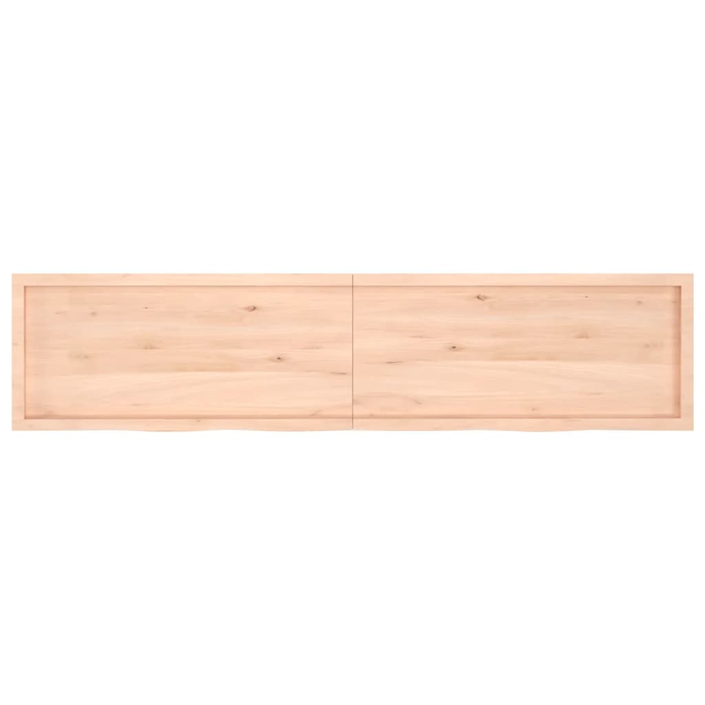 vidaXL Comptoir de salle de bain 220x50x(2-4)cm bois massif non traité