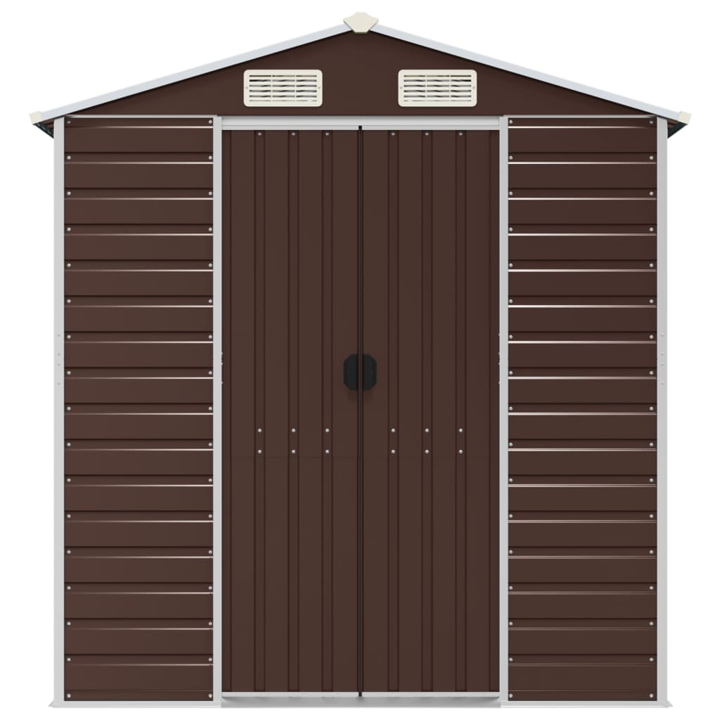 vidaXL Abri de jardin marron 191x895x198 cm acier galvanisé