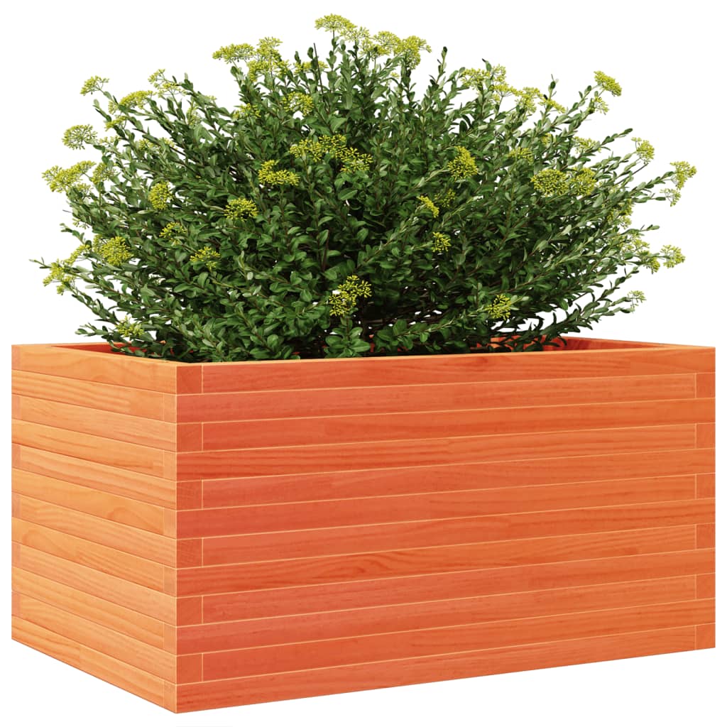 vidaXL Jardinière cire marron 90x60x46 cm bois de pin massif