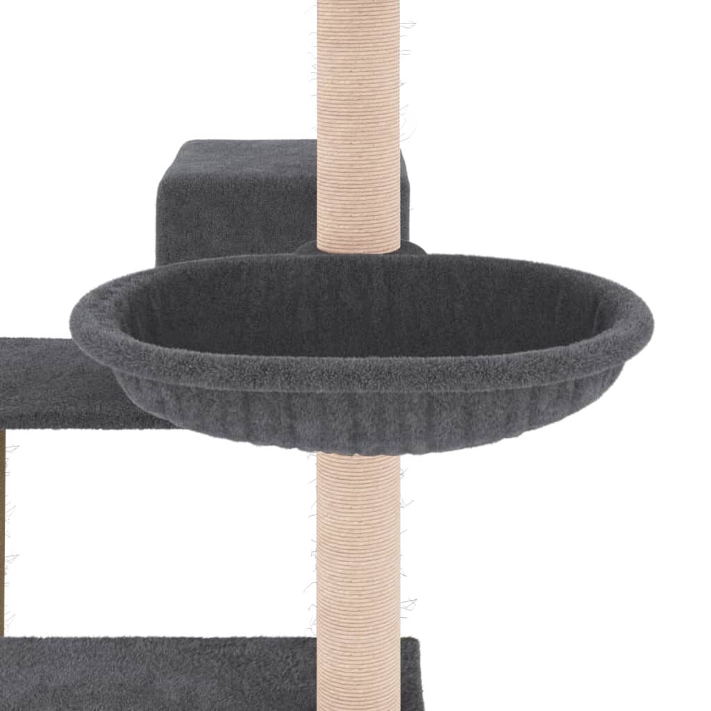 vidaXL Arbre à chat avec griffoirs en sisal gris foncé 82,5 cm