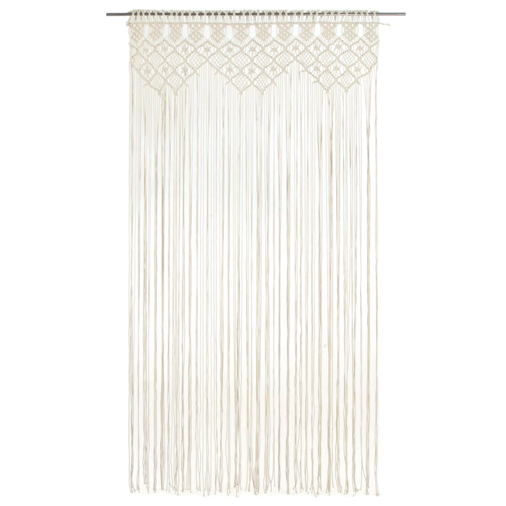 vidaXL Rideau en macramé 140x240 cm Coton