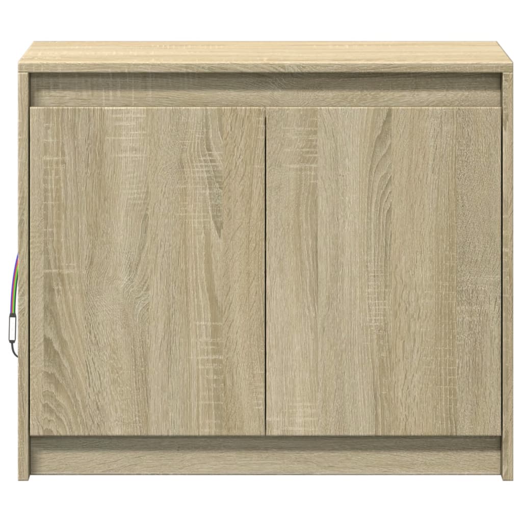 vidaXL Buffet avec LED chêne sonoma 72x34x61 cm bois d'ingénierie