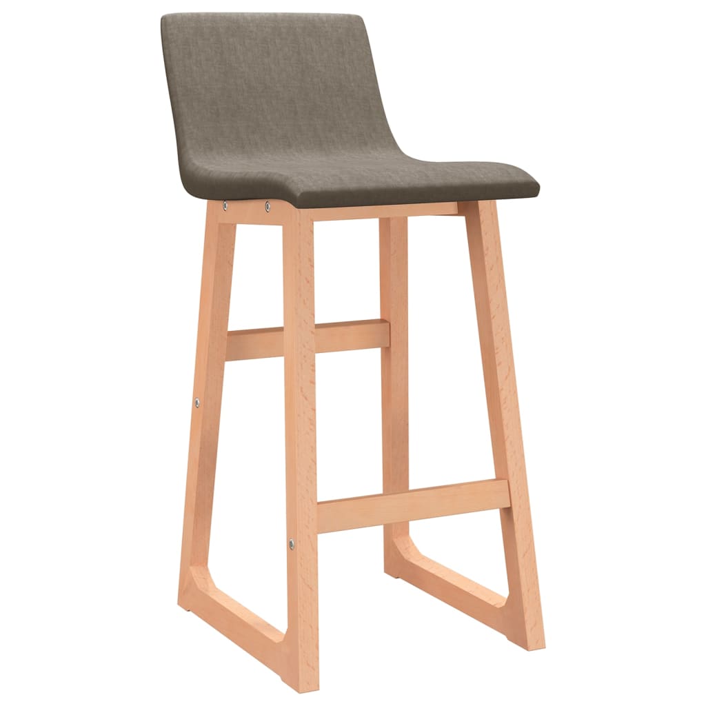 vidaXL Tabourets de bar lot de 2 taupe tissu