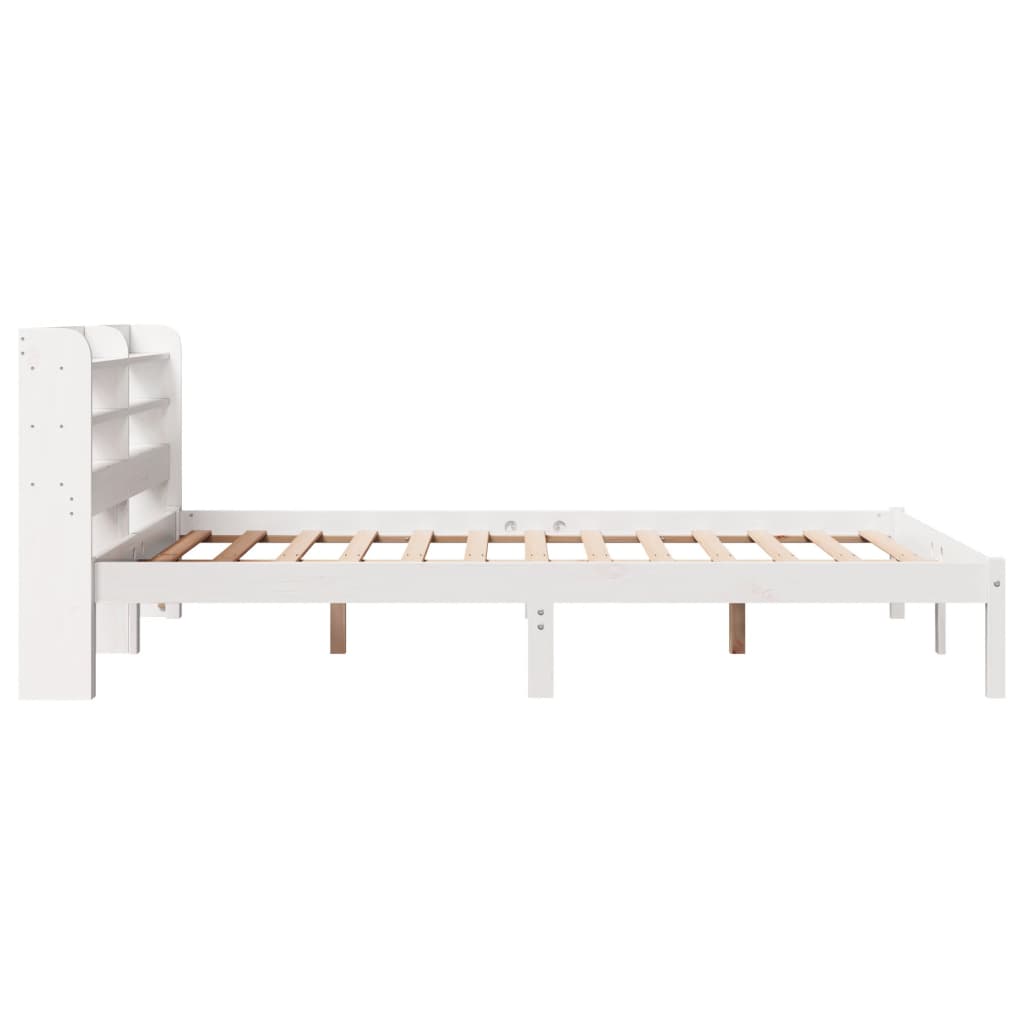 vidaXL Cadre de lit sans matelas blanc 120x190 cm bois de pin massif