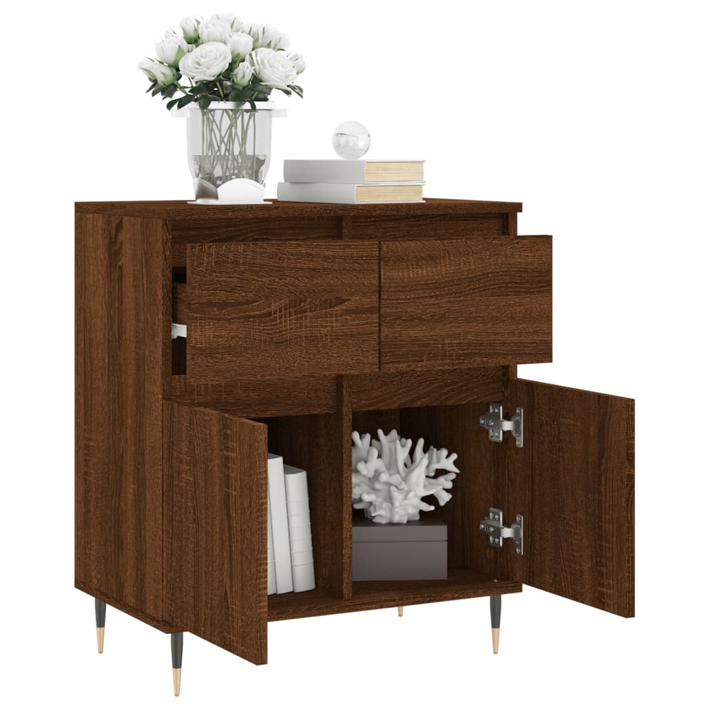 vidaXL Buffet Chêne marron 60x35x70 cm Bois d'ingénierie