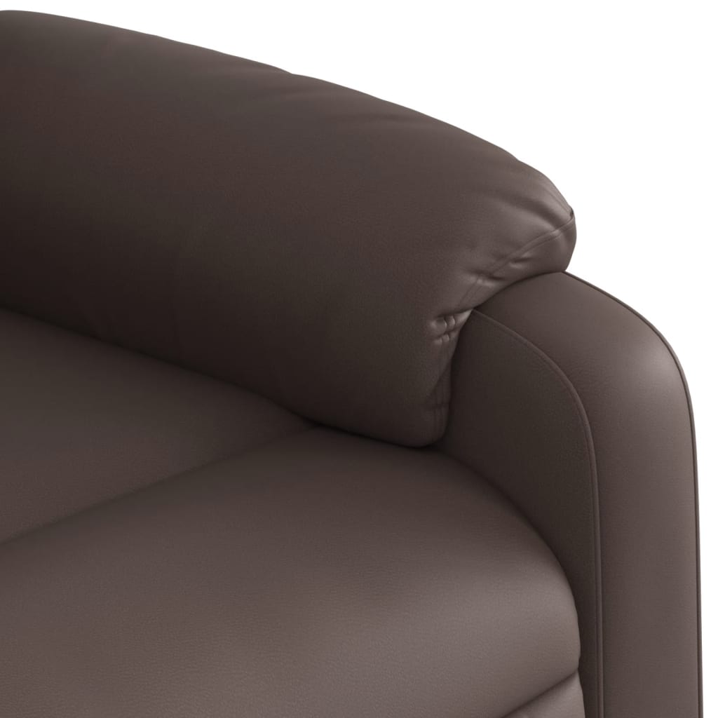 vidaXL Fauteuil de massage inclinable électrique marron similicuir