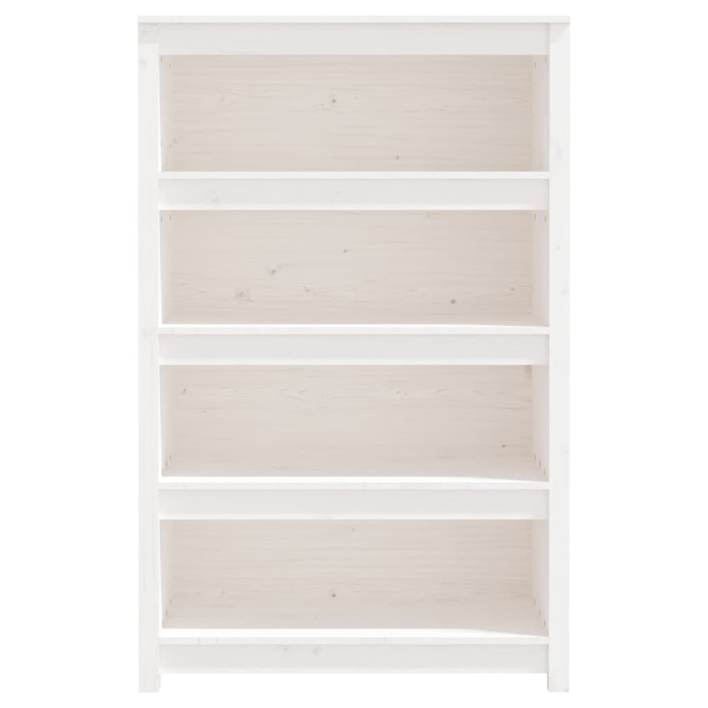 vidaXL Bibliothèque Blanc 80x35x126 cm Bois de pin massif