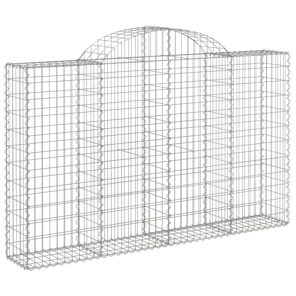 vidaXL Paniers à gabions arqués 30 pcs 200x30x120/140 cm Fer galvanisé